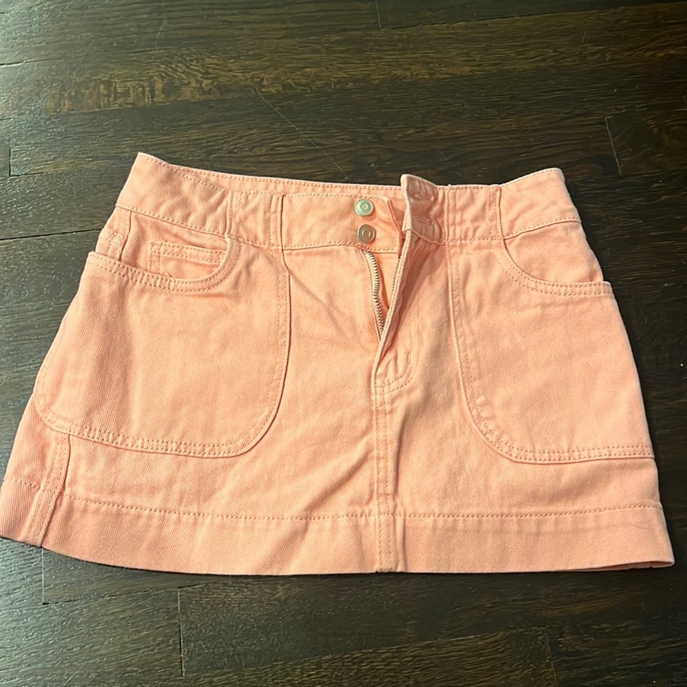 Forever 21 Salmon Pink Denim Skirt